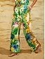 cheap Pants-Tropical Temptation Silky Satin Leopard Pants
