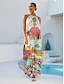 preiswerte Maxi-Kleider-Traumhaftes, seidiges Vintage-Maxikleid aus Satin aus dem Dorf
