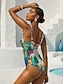 cheap One Pieces-Tropical Temptation Silky Satin Leopard Swimsuit