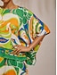 baratos blusas-Blusa boho paisley de cetim sedoso com mangas dolmã