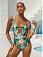 cheap One Pieces-Tropical Temptation Silky Satin Leopard Swimsuit