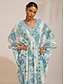 cheap Maxi Dresses-Celadon Bloom Story Flowy Chiffon Dolman Sleeve Maxi Dress