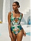 cheap One Pieces-Tropical Temptation Silky Satin Leopard Swimsuit