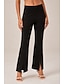 cheap Pants-Elegant Slight Stretch Cropped Flared Pants