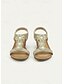 abordables sandales-Gold Floral Beaded Sandals   Boho Beach Shoes