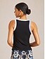 abordables blouses-Contrast Casual Tank