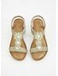 abordables sandales-Gold Floral Beaded Sandals   Boho Beach Shoes