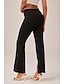cheap Pants-Elegant Slight Stretch Cropped Flared Pants