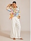 cheap Blouses-Santorini Summer Flowy Chiffon Scenic Floral Blouse