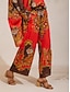 billige Bukser-Scarlet Tigress flagrende chiffonbukser med elastisk midje og vide ben