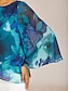 economico bluse-Top a strati in chiffon con fantasia Ocean Bloom