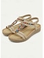 billige sandaler-Beaded Boho Ethnic Flat Sandals