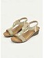 abordables sandales-Gold Floral Beaded Sandals   Boho Beach Shoes