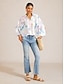 cheap Blouses-Ethereal Jellyfish Drift Silky Satin Shirt