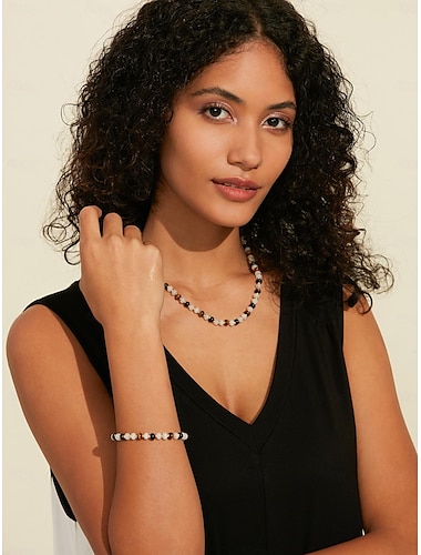  Maillard – série de pierres d'oeil de tigre, collier de perles d'agate en pierre de tigre naturelle & bracelet chaîne