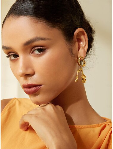 Damen Tropfen-Ohrringe Gold Messing Aktiv Täglich