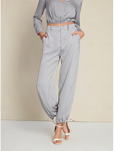 Satin Elegant Full Length Pants