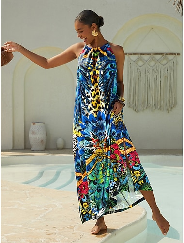 robe longue léopard soyeuse pour une soirée jungle sauvage