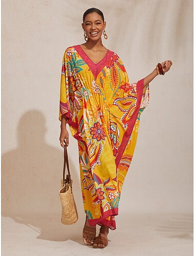 kaftan boho paisley fluido de chiffon