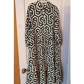 maxi abito da resort con stampa geometrica maxi abito da resort con stampa geometrica