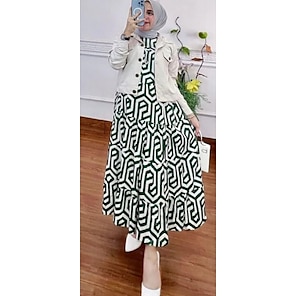 maxi abito da resort con stampa geometrica maxi abito da resort con stampa geometrica