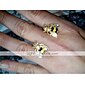 Women's Synthetic Diamond Ear Piercing Stud Earrings Animal Ladies Luxury Fashion Cute Rhinestone Gold Plated Imitation Diamond Earrings Jewelry Yellow For