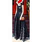 Femme Robe longue maxi Blanche Noir Sans Manches Eté Rétro Vintage Standard S M L XL XXL