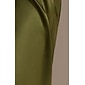 Robe longue de soirée/mariage/cocktail vert armée pour femme, en satin vert, col licou, fente sur le devant, découpe, robe à volants asymétrique pour impressionner 2024