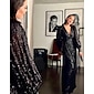 Black Sequin Party/Wedding Guest V Neck Long Sleeve Maxi Dress dress to impress 2024