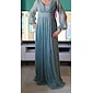 Green Fashion Party/Wedding Guest V Neck Long Sleeve Sparkle Polyester Maxi Dress dress to impress 2024