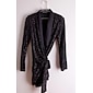 Black Sequin Deep V Wedding Guest/Party/Birthday Long Sleeve Mini Dress Wrap Dress dress to impress 2024