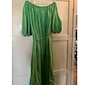 Women's Cotton Maxi Dress Casual Resort Wear Vacation Dress Green Loose Fit Off-Shoulder Puff Sleeve A line Summer Dress