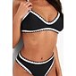 Color Block Triangle Bikini Swimsuit