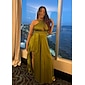 Women's Army Green Maxi Party/Wedding Guest /Cocktail Dress Satin Green Halter Neck Front Slit Cut-out Asymmetrical Ruffle dress to impress 2024