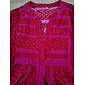 Women's Casual Dress Summer Dress Pink Dress Pink 3/4-Length Sleeve Geometic Striped Pattern 100% Cotton Ruffle Flounced Loose Spring & Summer Spring and Summer Boho Valentine's Day Simple fashion