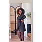 Black Sequin Deep V Wedding Guest/Party/Birthday Long Sleeve Mini Dress Wrap Dress dress to impress 2024