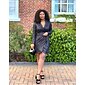 Black Sequin Deep V Wedding Guest/Party/Birthday Long Sleeve Mini Dress Wrap Dress dress to impress 2024