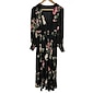 Chiffon Wedding Guest Floral Ruched V Neck Maxi Ascot Dress Wedding Guest Dress