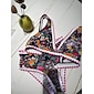 Embroidered Longline Triangle Bikini Set