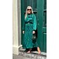 Green Elegant Party/Wedding Guest Ruffle Belted Tied Neck Long Sleeve Maxi Dress dress to impress 2024