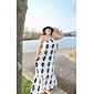 Satin Geometric Print Maxi Dress