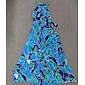 Femme Robe de Mousseline Robe Maxi Bleu Violet Sans Manches Floral A Volants Imprimé Printemps été Tour Robe Motif XS S M