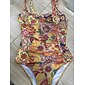 Mujer Bañadores Una pieza Traje de baño Acolchado extraíble Fruncido Damasco bohemio con estampado paisley Amarillo Cuadrado Trajes de baño Estampado nuevo Vacaciones Ropa de playa Estilo playero