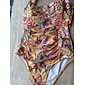 Mujer Bañadores Una pieza Traje de baño Acolchado extraíble Fruncido Damasco bohemio con estampado paisley Amarillo Cuadrado Trajes de baño Estampado nuevo Vacaciones Ropa de playa Estilo playero