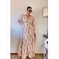 Satin Floral V Neck Maxi Dress White Long Sleeve Wedding Guest Dress Ascot Dress