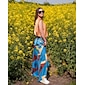 Women's Swing Full Length Pants Birthday Weekend Blue Rose Red Spring & Summer S M L