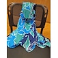 Femme Robe de Mousseline Robe Maxi Bleu Violet Sans Manches Floral A Volants Imprimé Printemps été Tour Robe Motif XS S M