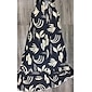 Per donna Abito casual Vestito maxi Nero Bianco Blu reale Senza maniche Foglie con cintura Primavera estate Il giro Casual quotidiano Vacanza al mare S M L