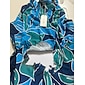 Femme Robe de Mousseline Robe Maxi Bleu Violet Sans Manches Floral A Volants Imprimé Printemps été Tour Robe Motif XS S M