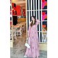 Chiffon Wedding Guest Elastic Waist Floral Maxi Dress